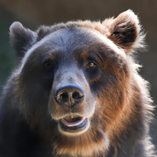 Majestic Grizzly Bear Portrait in Natural Light