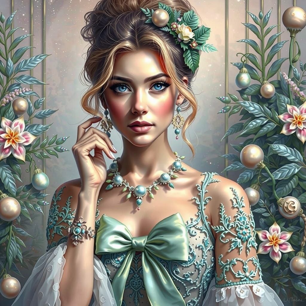 Serene Moonlit Garden Nymph