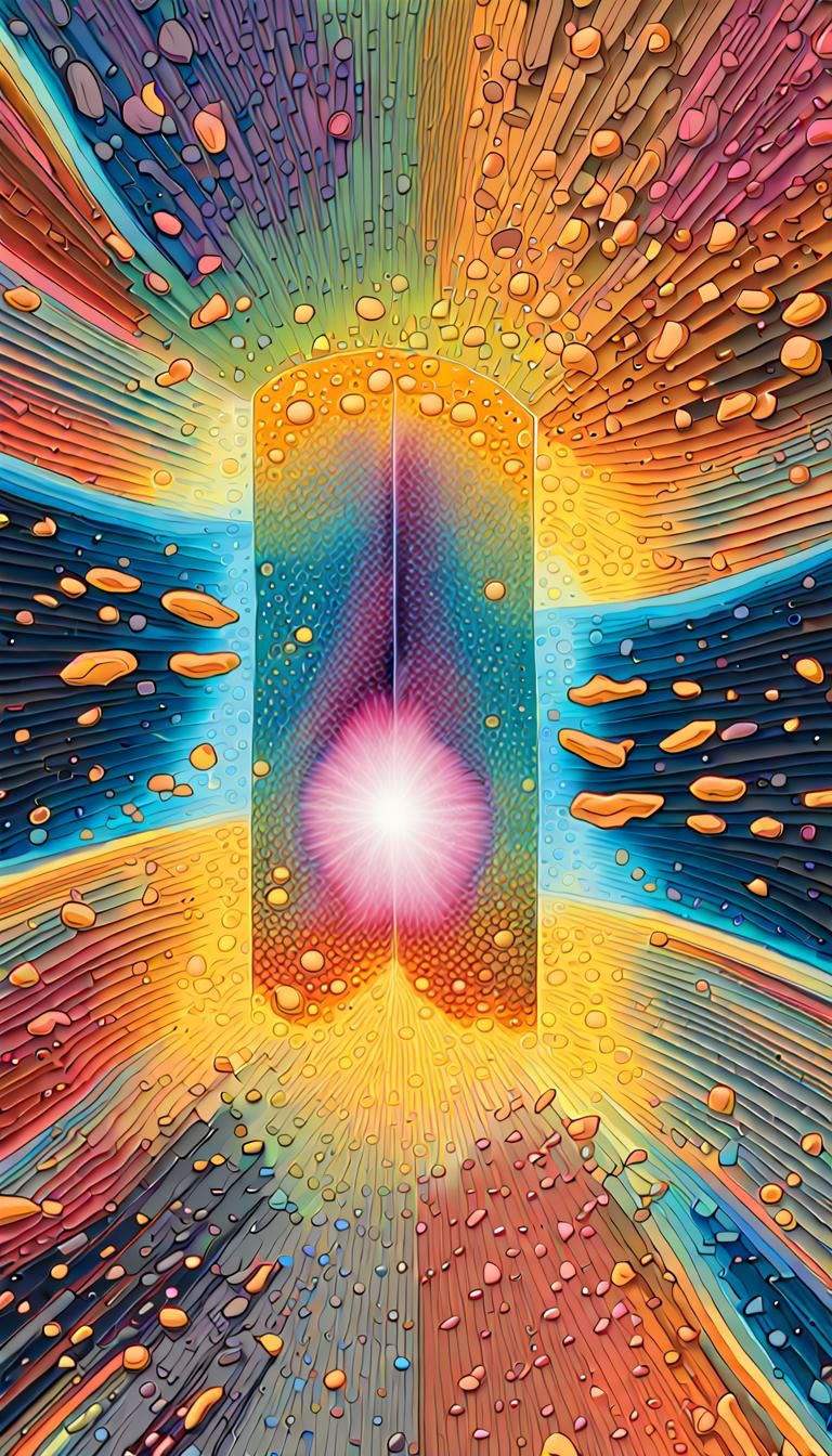 Cross Section of Visible Universe in Psychedelic Art