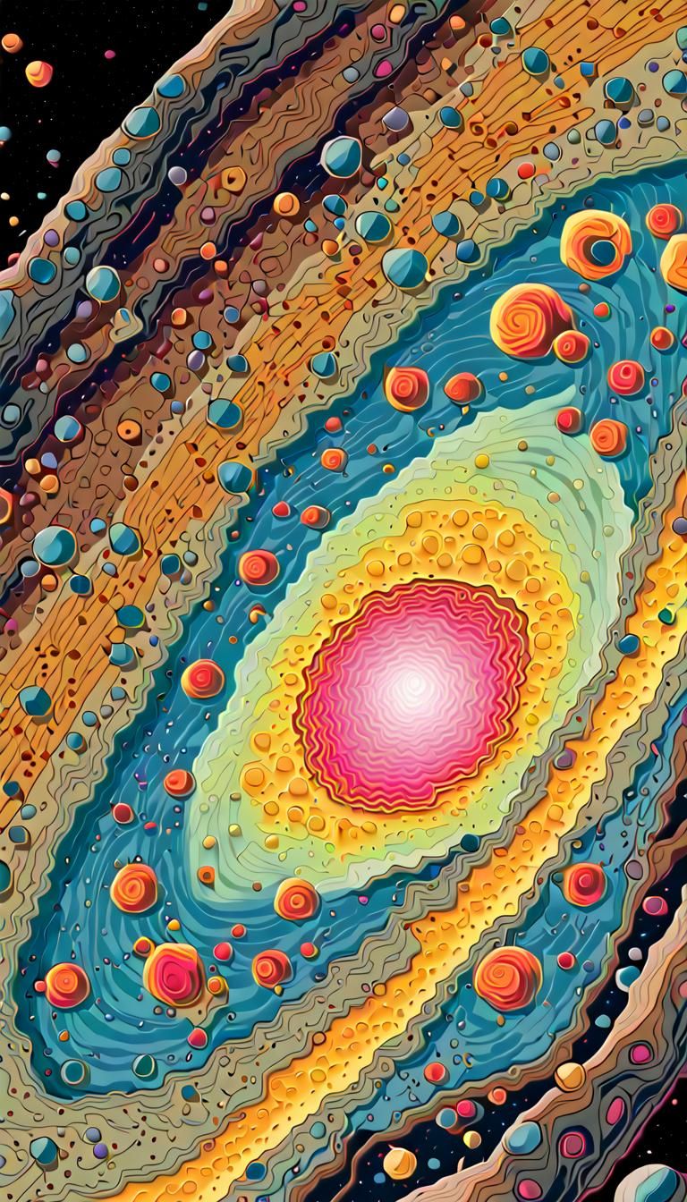 Cross Section of Visible Universe in Psychedelic Style