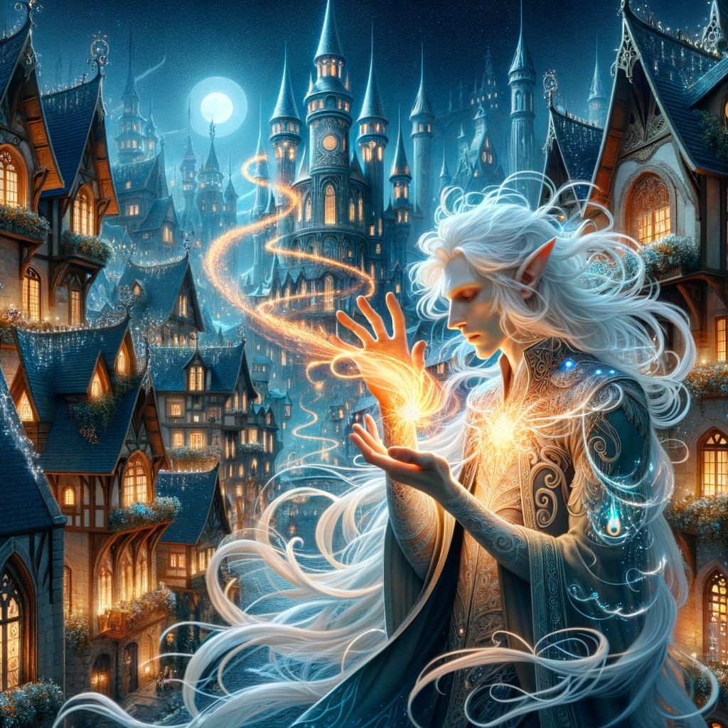 Mystical Elf Unleashes Magical Flame