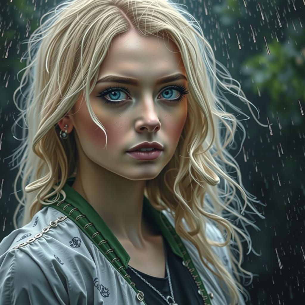 Vampire Woman Exudes Dark Elegance in Hyper-Realistic Victor...