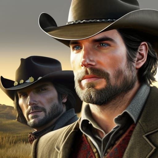Hyperrealistic Arthur Morgan and John Marston Concept Art