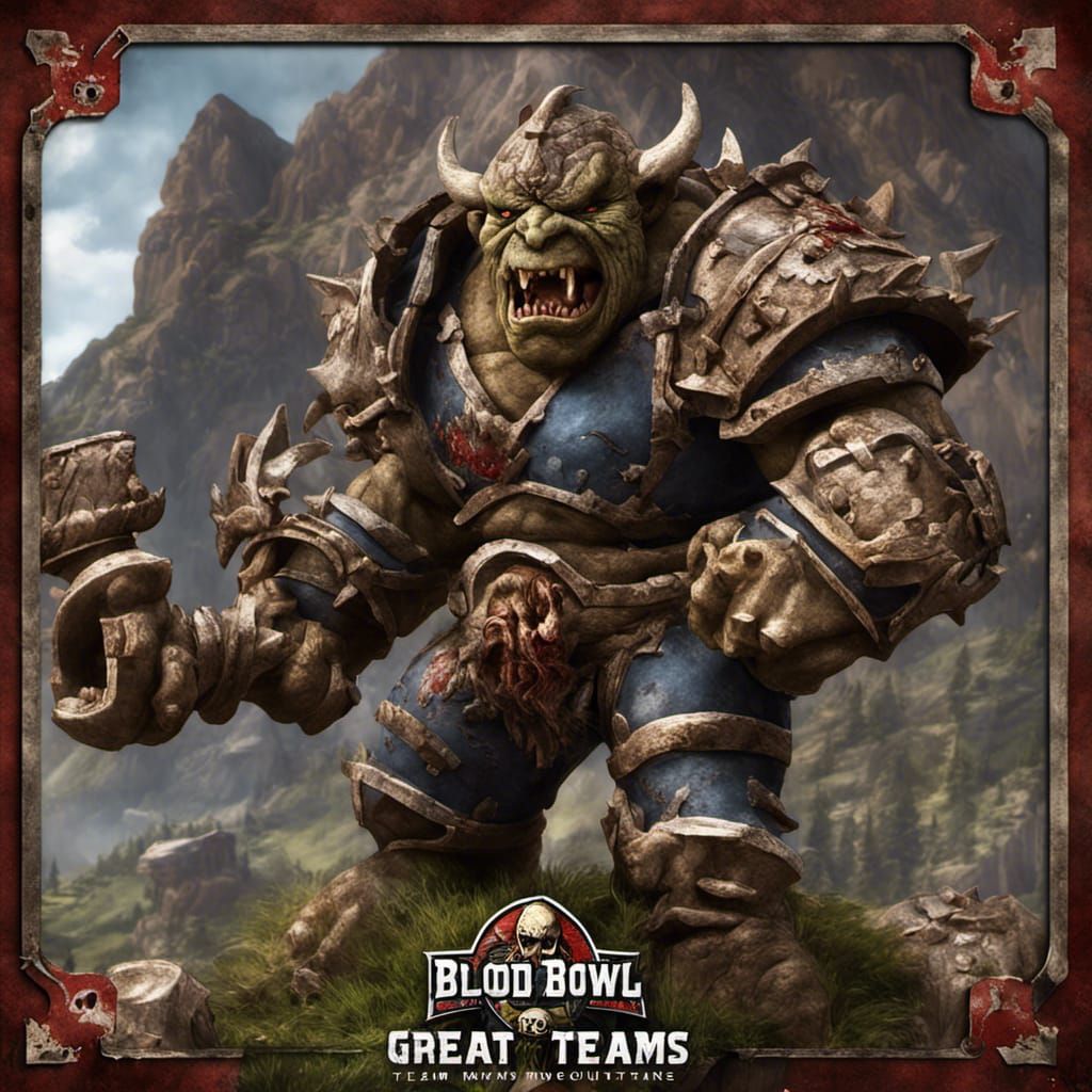 Ogre Blood Bowl Team Logo: Great Maw Mountains