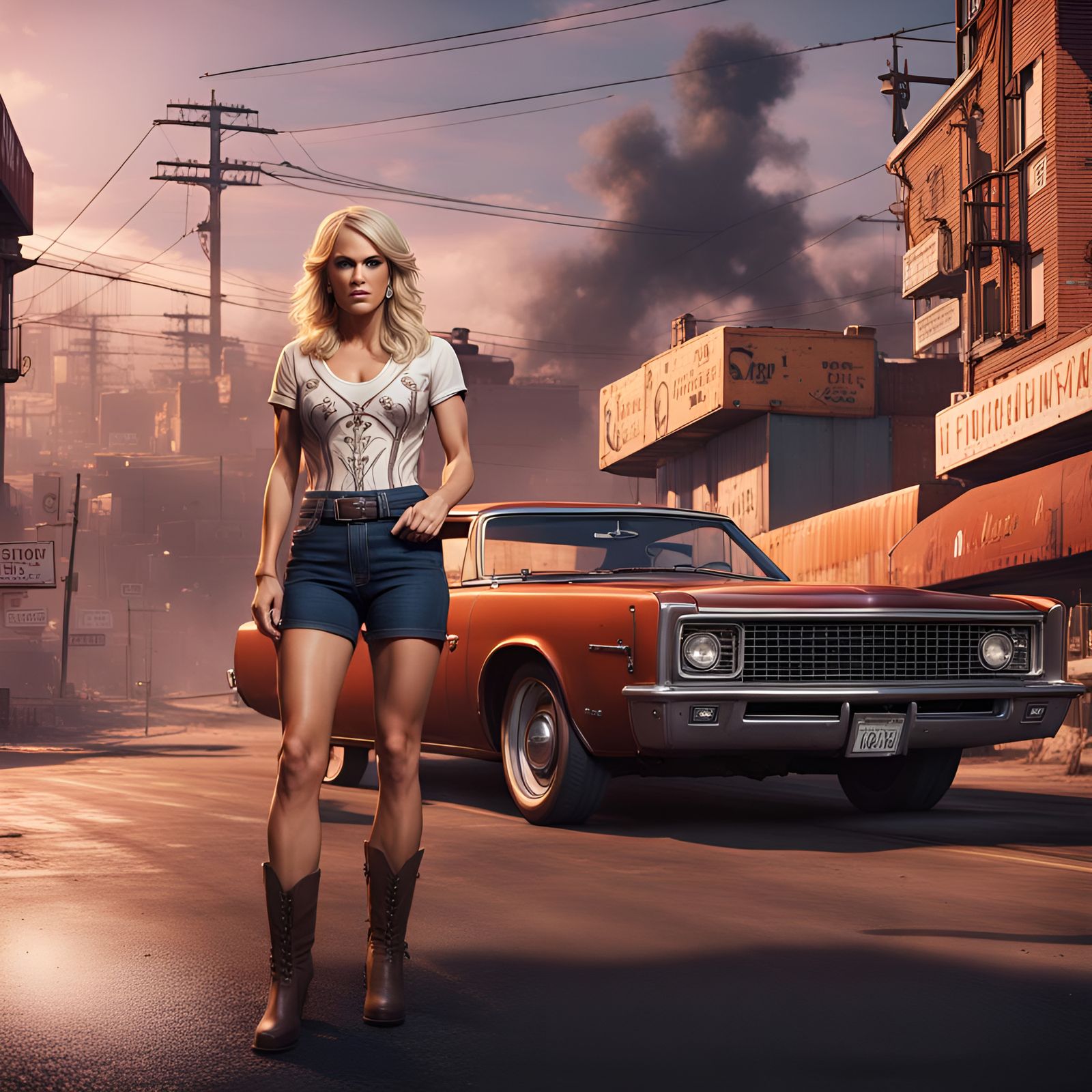 Carrie Underwood in GTA: Detailed Digital Art