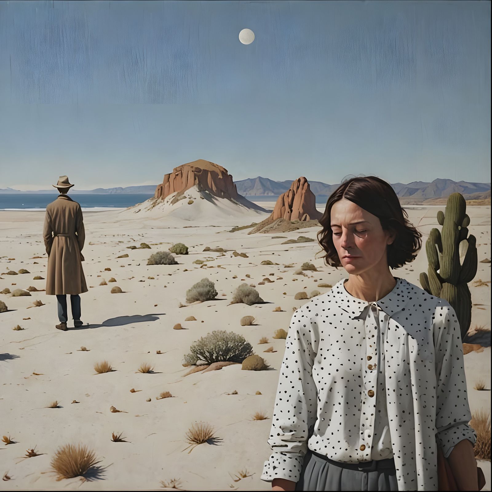 Abstract Landscape Figure in Dreamlike Style