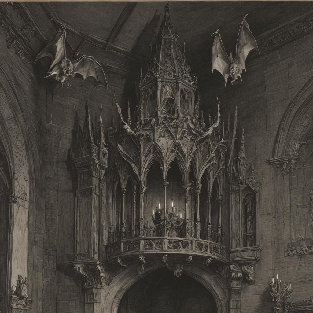Elegant Bats in Haunted Vampire Castle