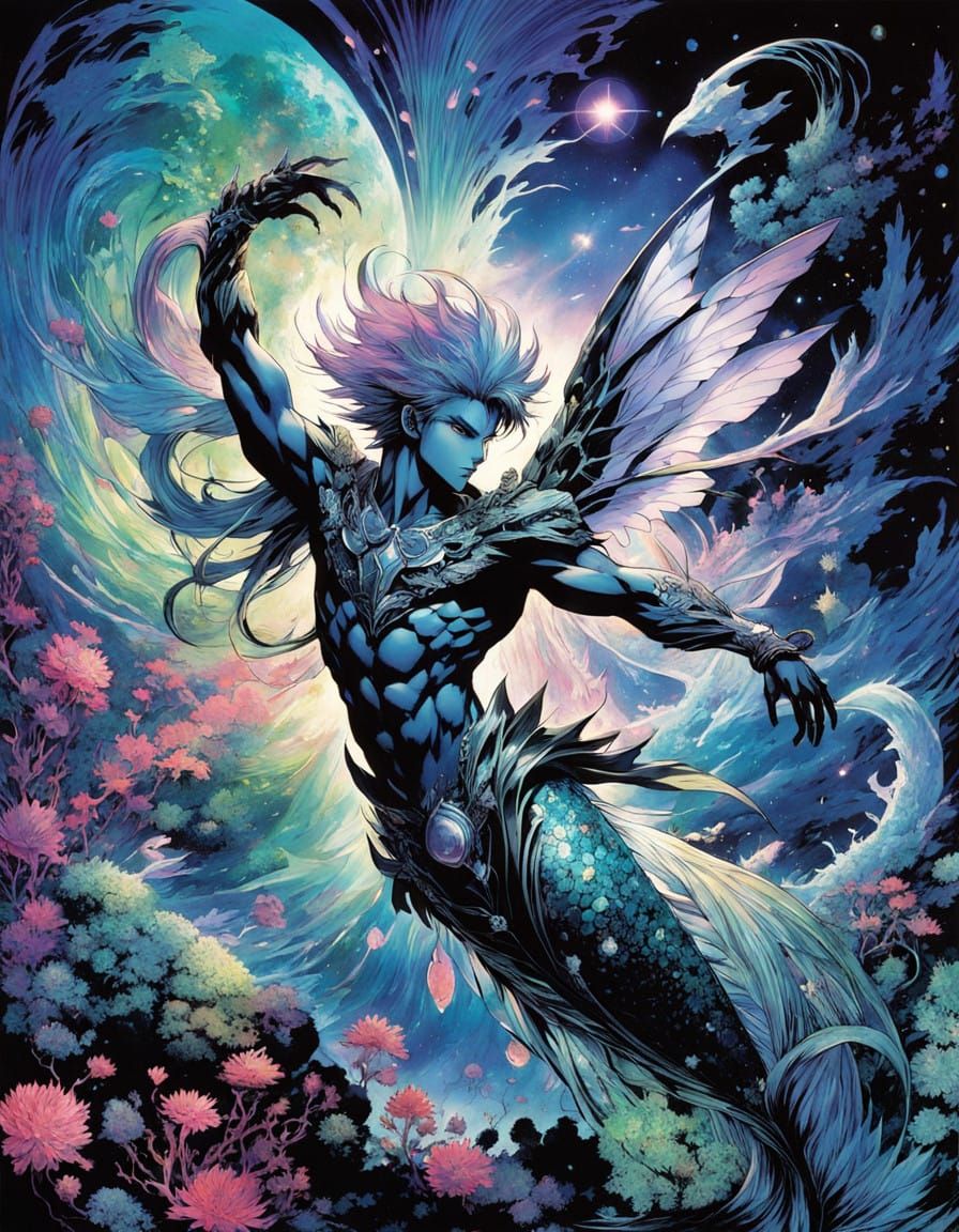 Mystical Merfolk Anime Masterpiece with Shimmering Eyes and ...