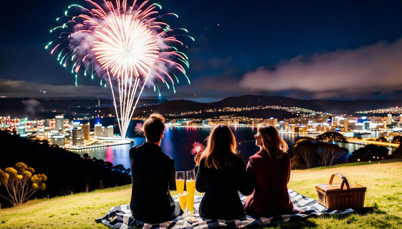 Fireworks over Hobart: A Romantic Celebration