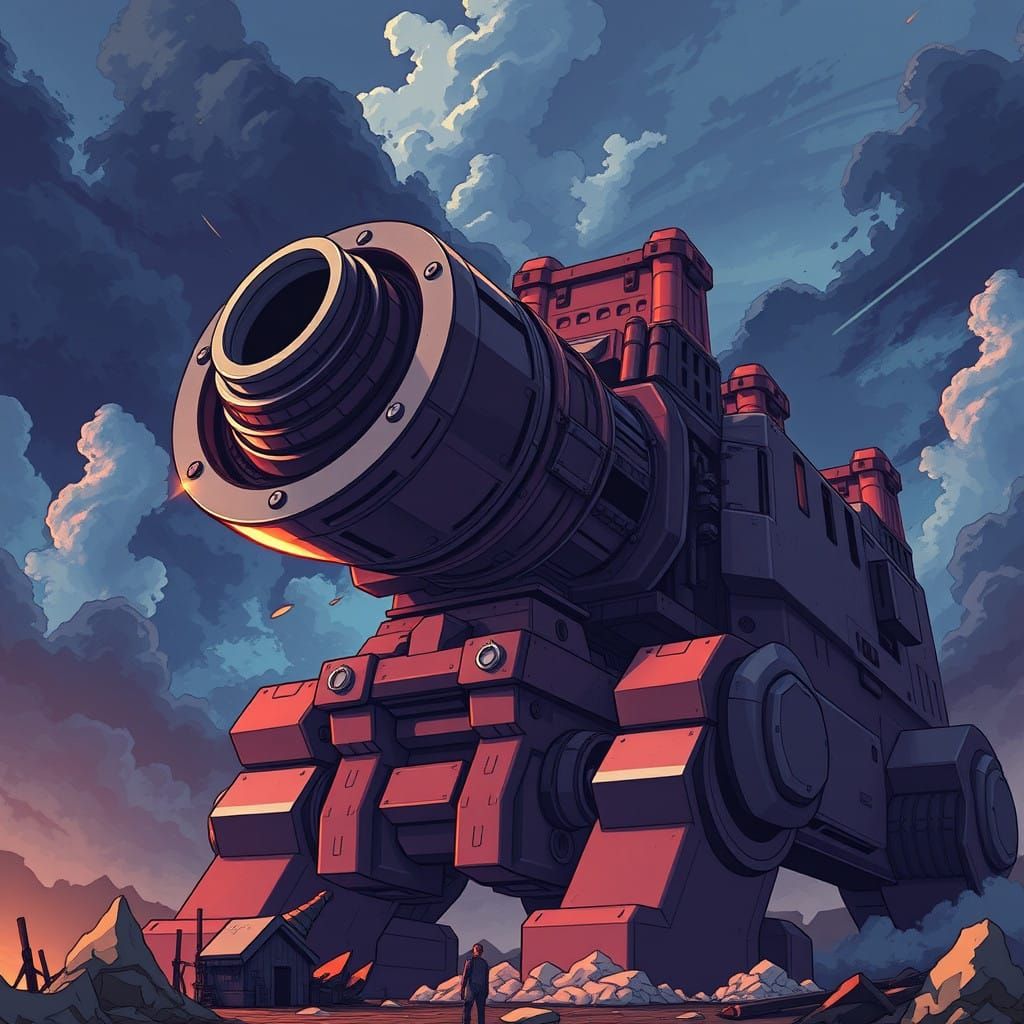 Gigantic Anime Cannon Masterpiece