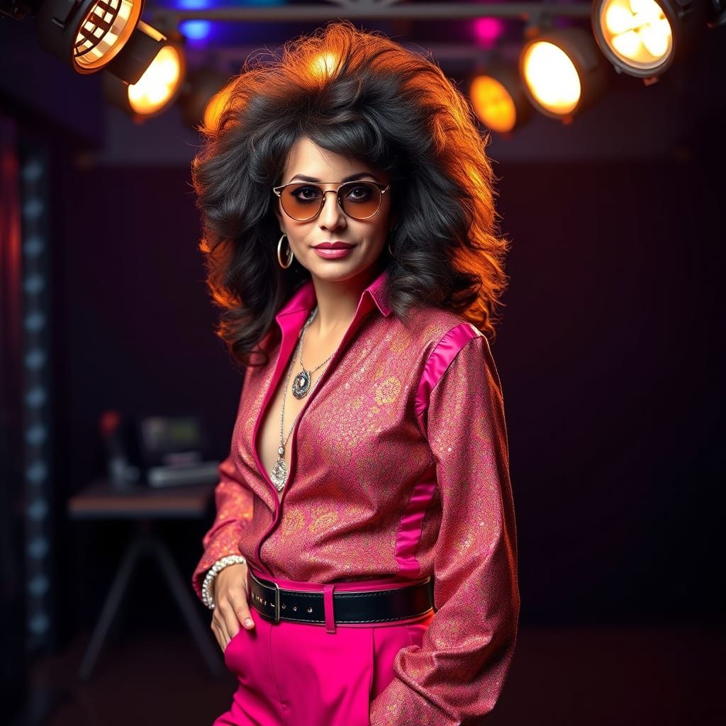 Confident Disco Entrepreneur in Studio Setting