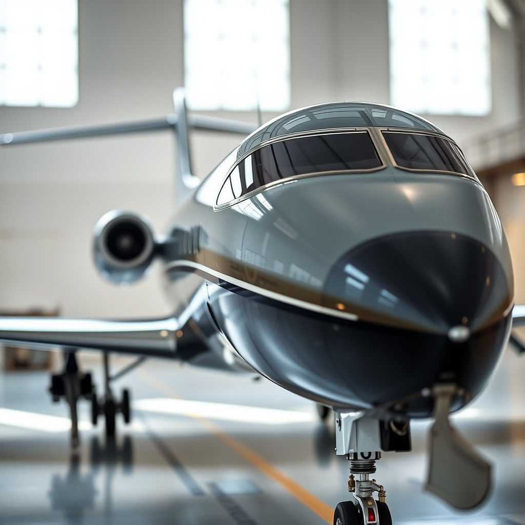 Sleek Aircraft Design in Studio Setting