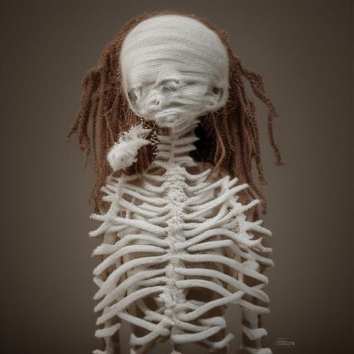 Horror Yarn Doll Portrait in 8K Resolution