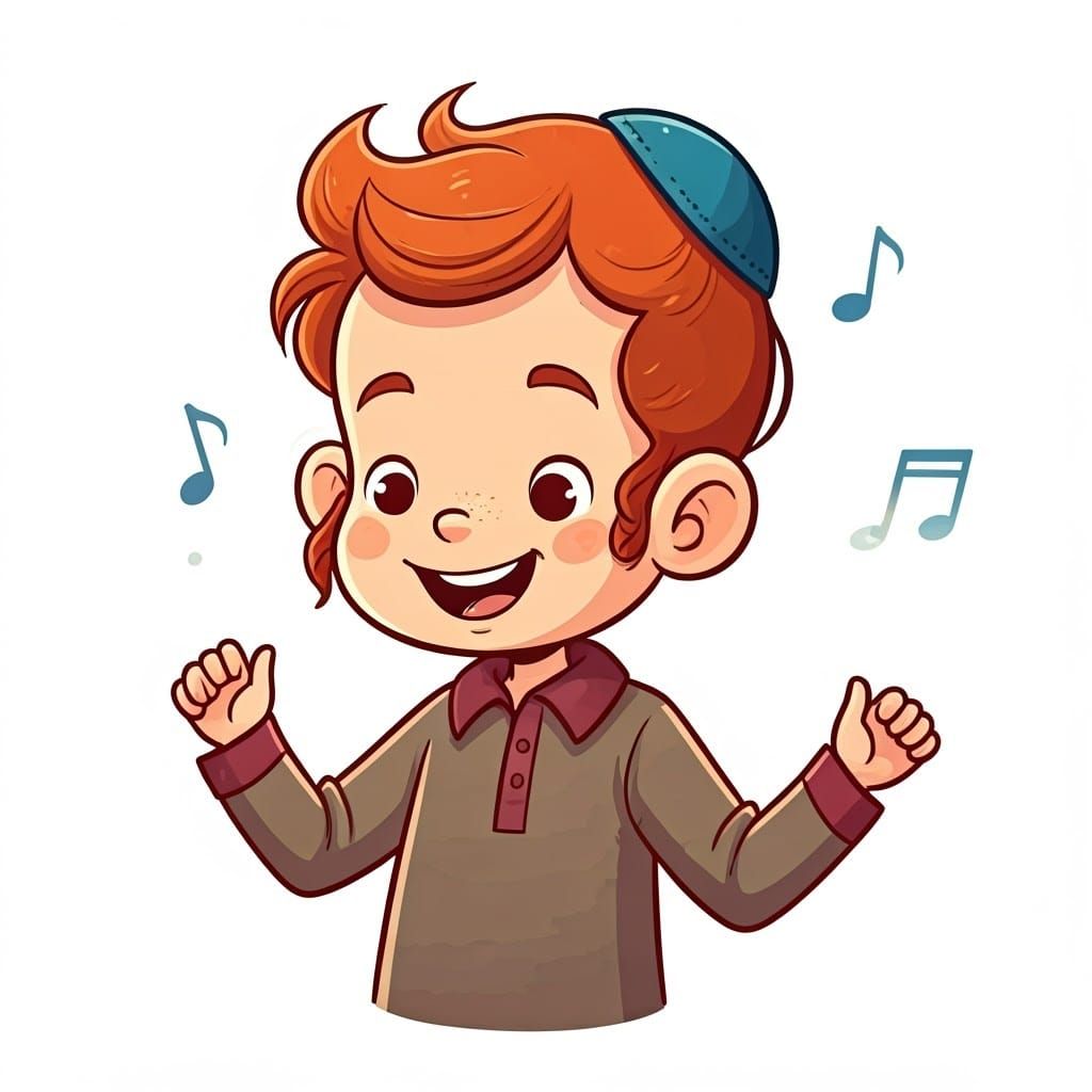 Haredi Jewish Boy Dances with Joy in Vibrant Raleigh Style