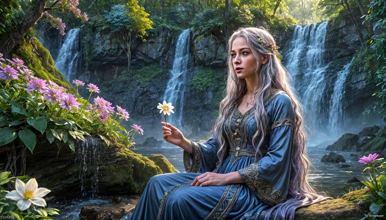 Mystical Sorceress in Fairytale Forest, Cinematic Style