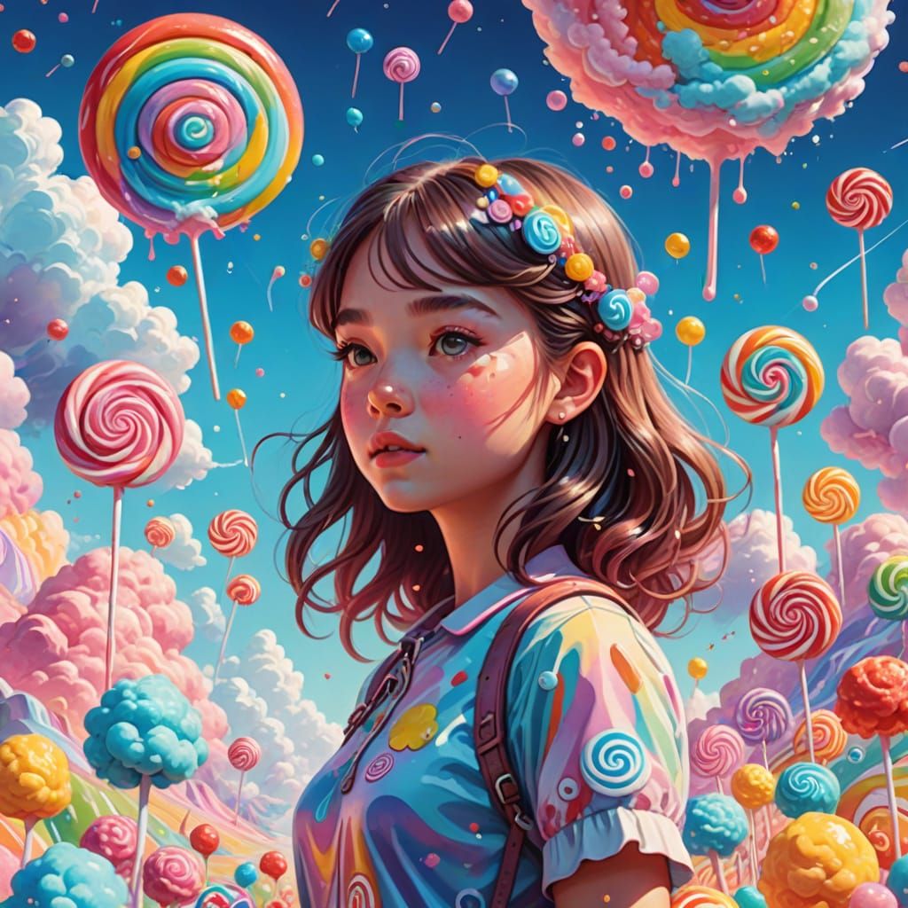 Girl in Candy Land: A Whimsical Fantasy
