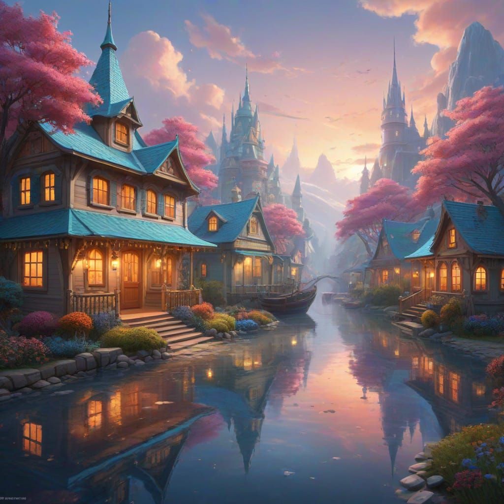 Surreal Candy Wonderland in Vibrant Digital Art