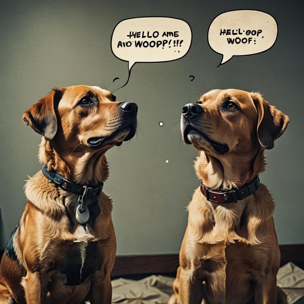 Dogs communicating in their own tone!!