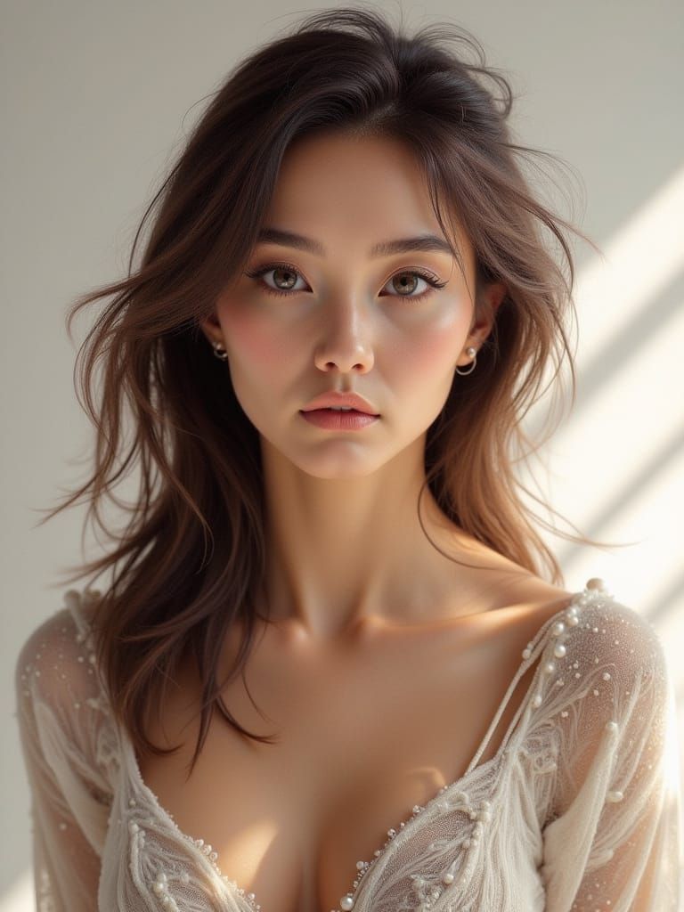 Highly Detailed Studio Portrait of a Young Woman