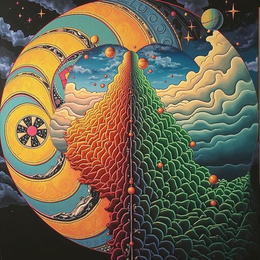 Neon Futuristic City Under Vivid Triadic Colors