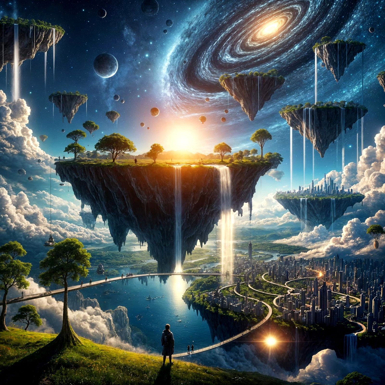 Surreal Gravity Landscape in Hyper-Realistic Style