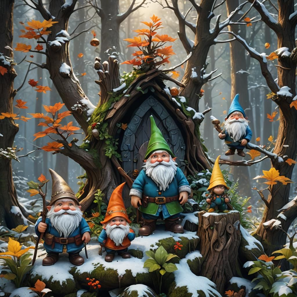 gnomes, living together