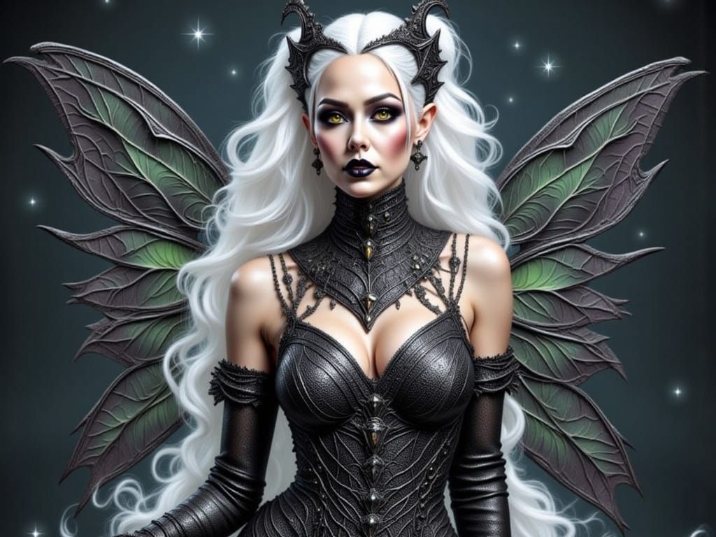 Goth-Punk Pixie in Chainmail Armor