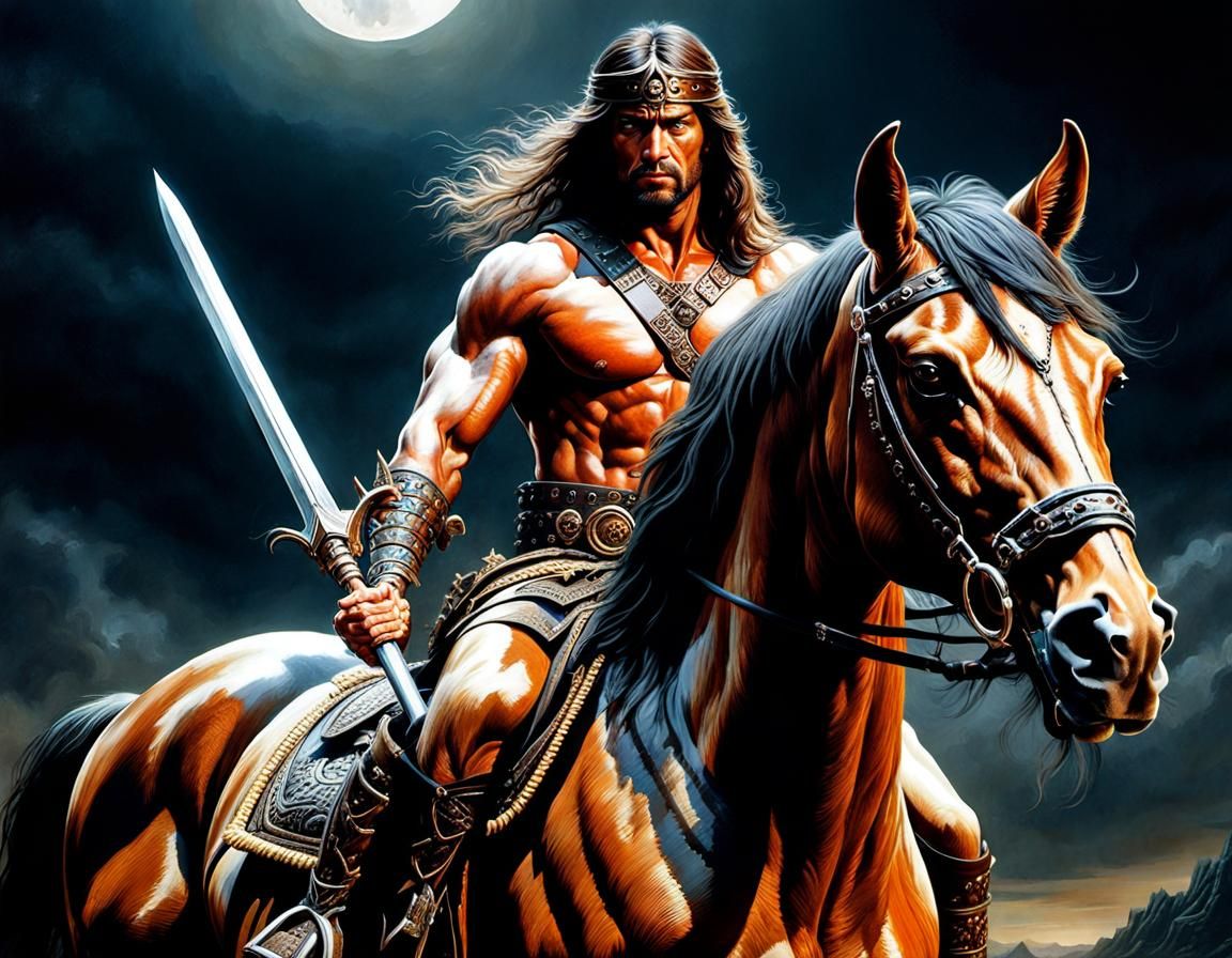 Conan the Barbarian: Detailed Portrait in Hyperrealism