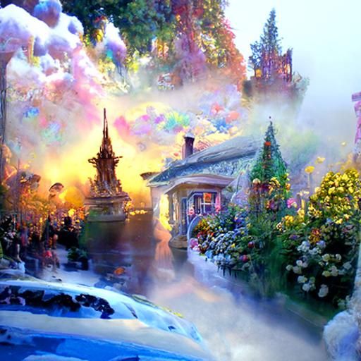 Ethereal Fantasy Landscape in Luminist Style