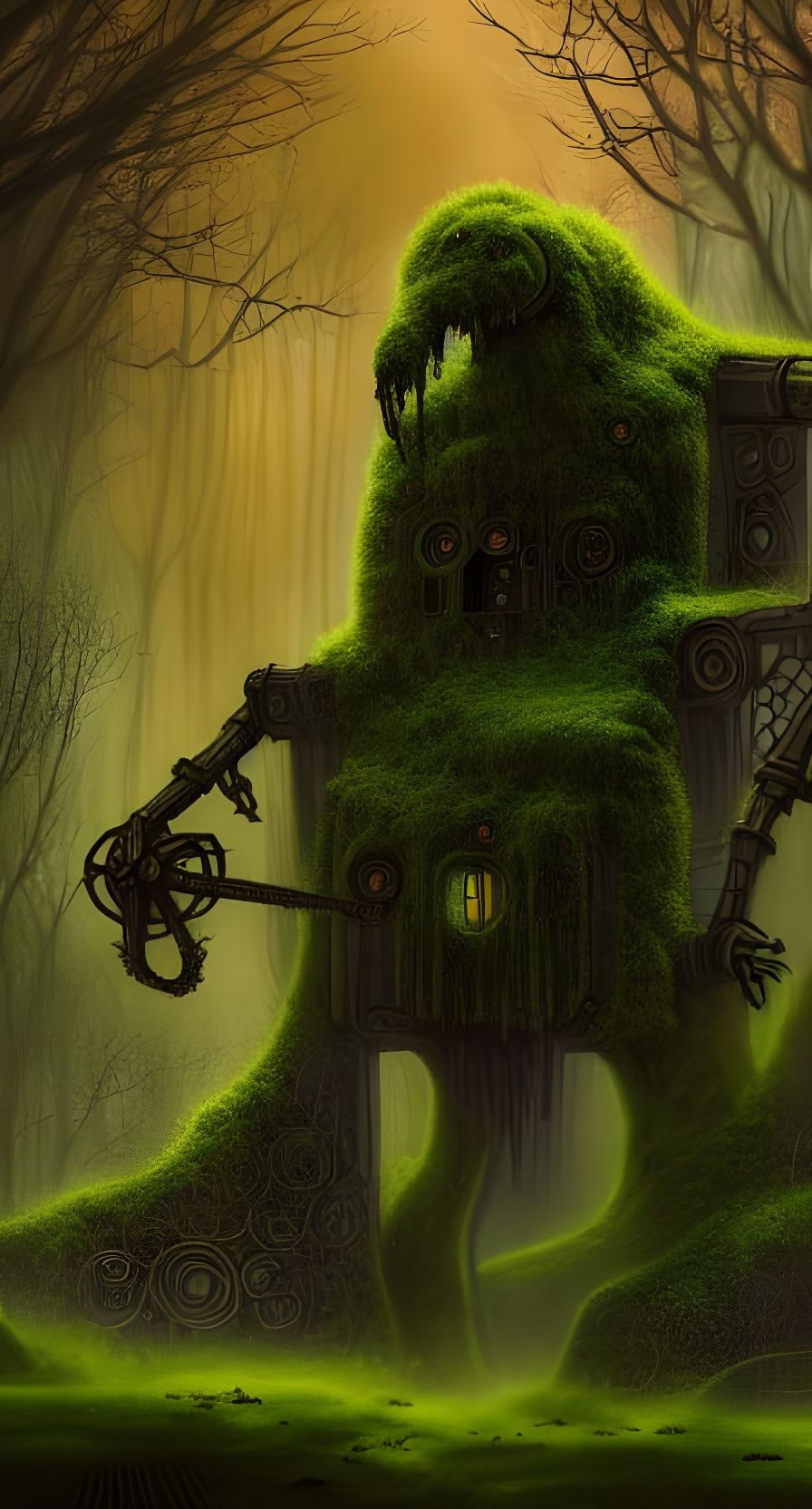 Old Overgrown Robot
