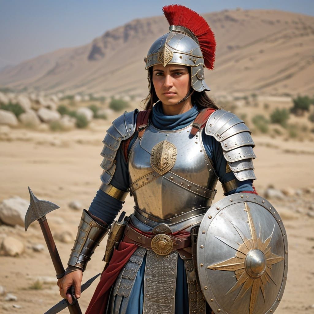 Ancient Parthian Warrior in Full Armor