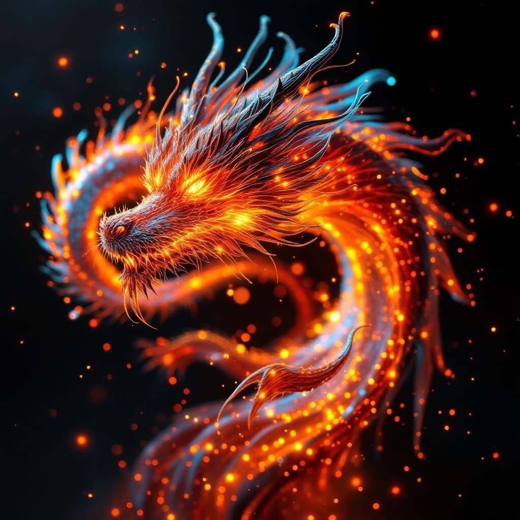 Fiber Optic Dragon: Spirograph and Slit-Scan Art