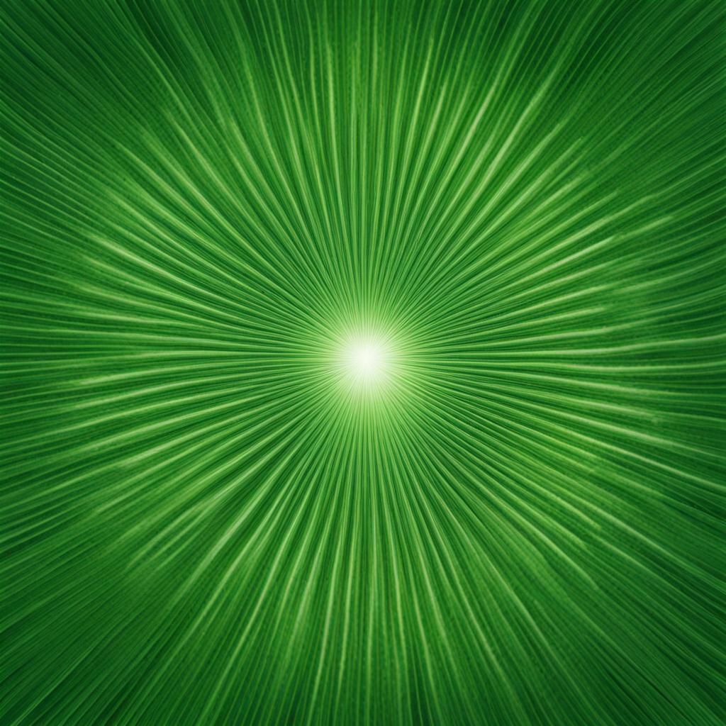 Centered Green Starburst Abstract Image