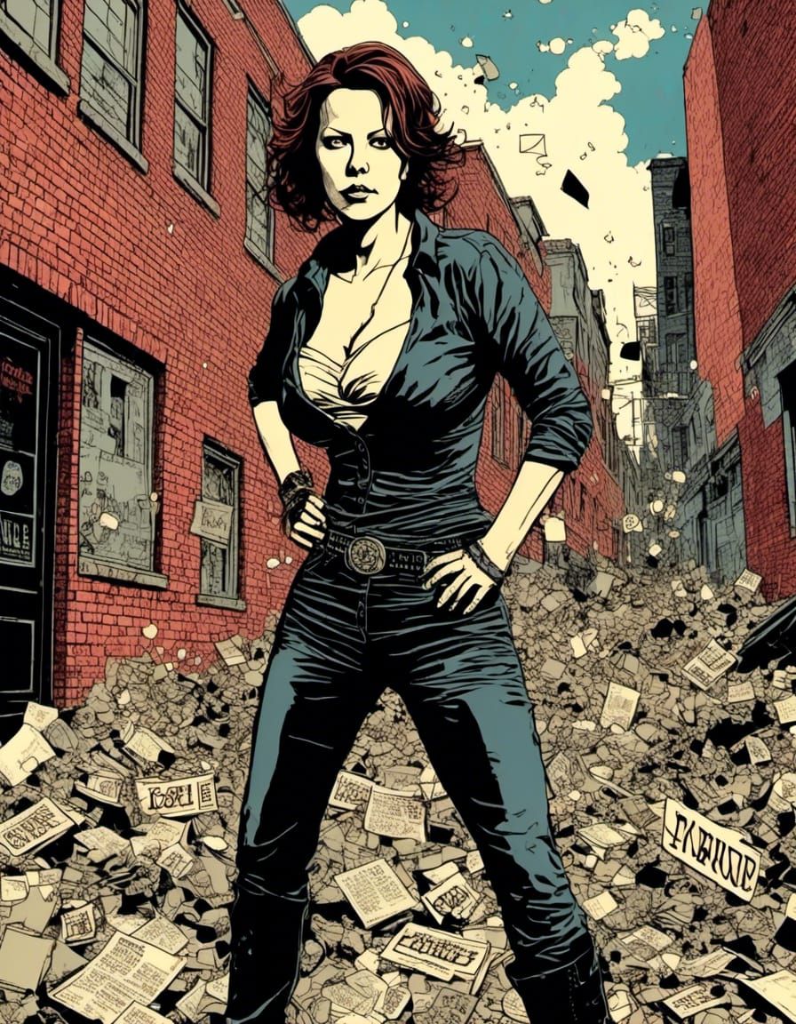 Comic Style Femme Fatale Movie Poster: LOVE Hurts