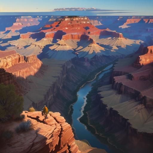 Grand Canyon Sunset: A Digital Landscape Painting