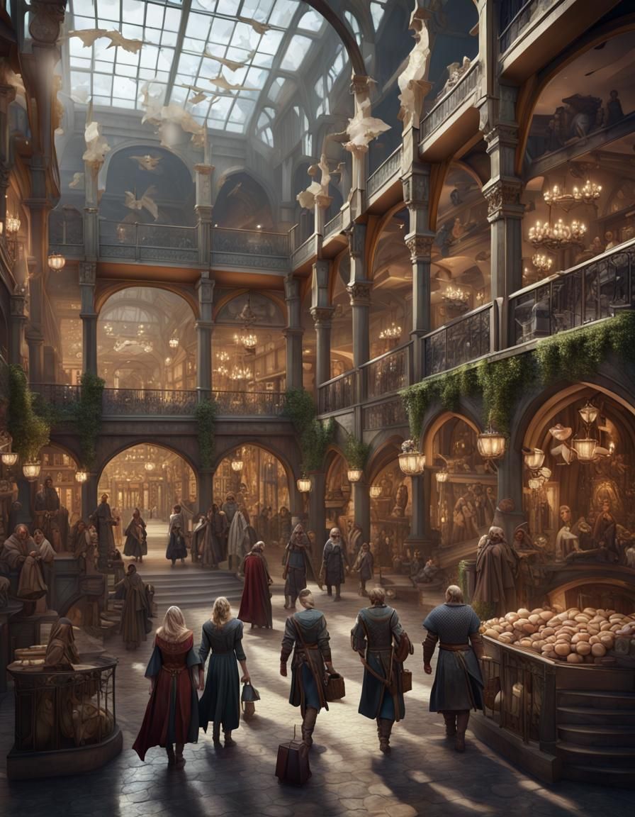 Medieval Shoppers Discover a Modern Shopping Mall