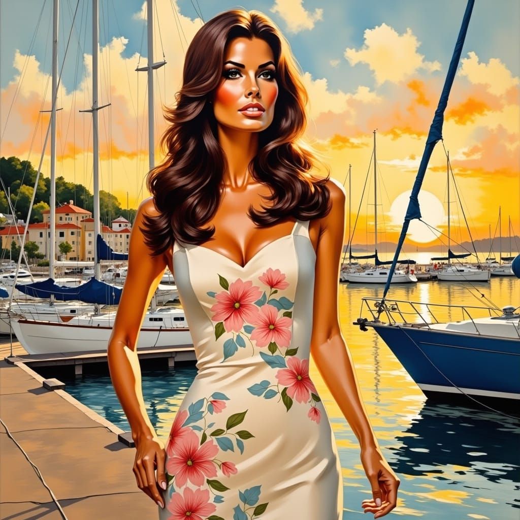 Golden Sunset Goddess of the Mediterranean