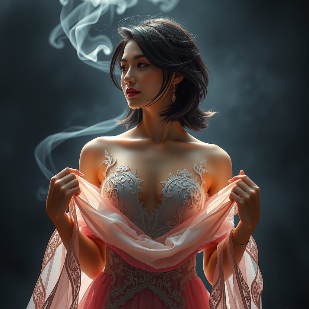 Ethereal Goddess in Darkened Splendor