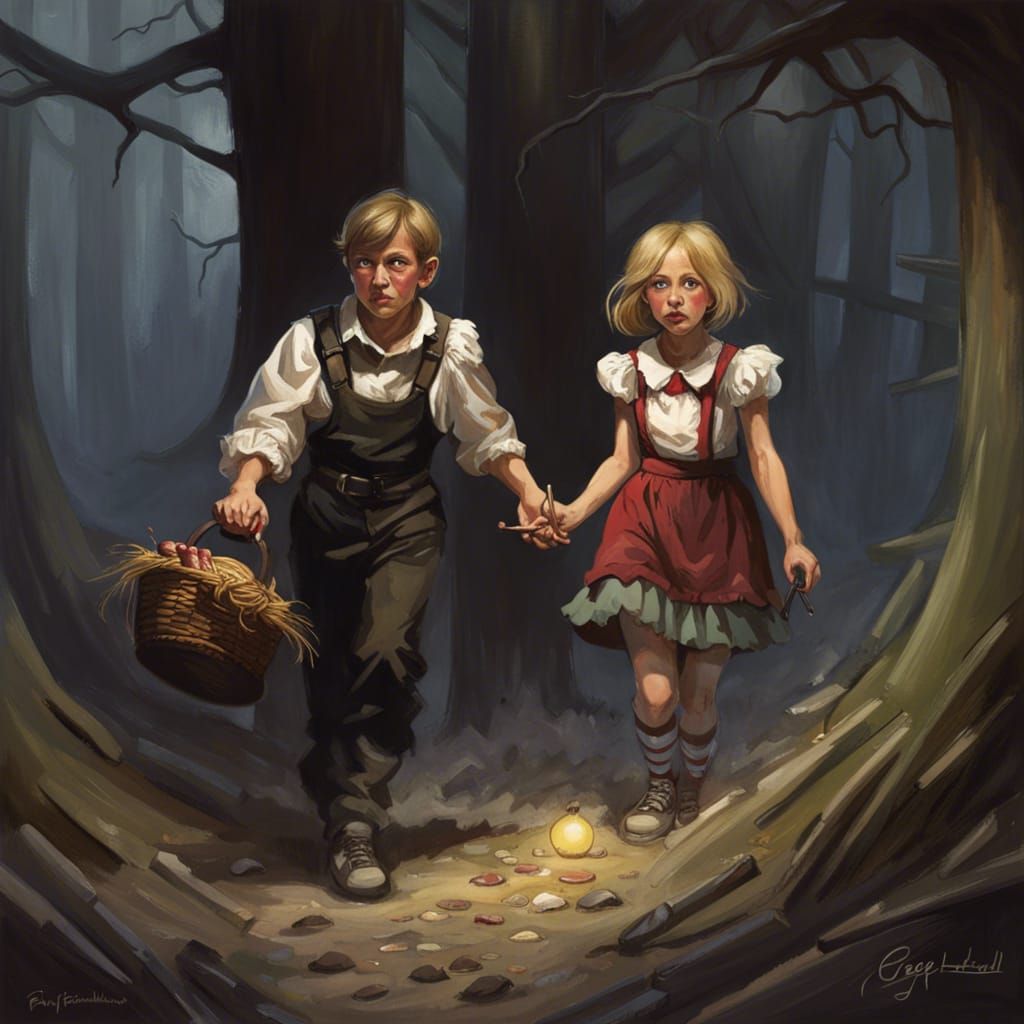 Sinister Hansel and Gretel Digital Art