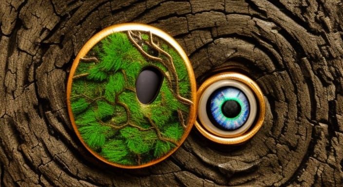 Mystical Eye Amulet Still Life in High Detail