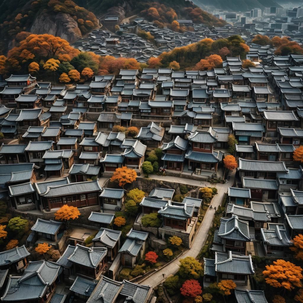 Hyperrealistic Korea in Cinematic Atmospheric Style