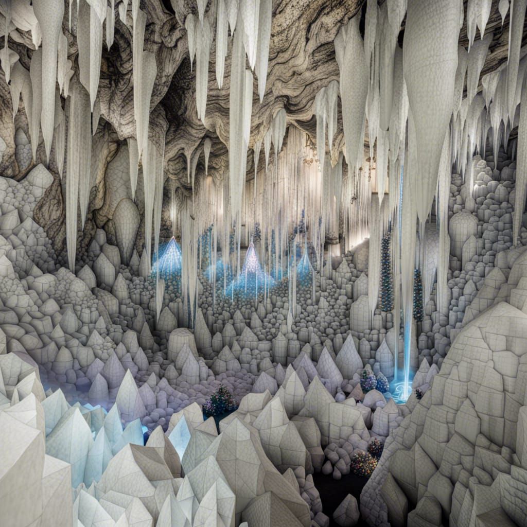 Enchanted Crystal Cave Landscape