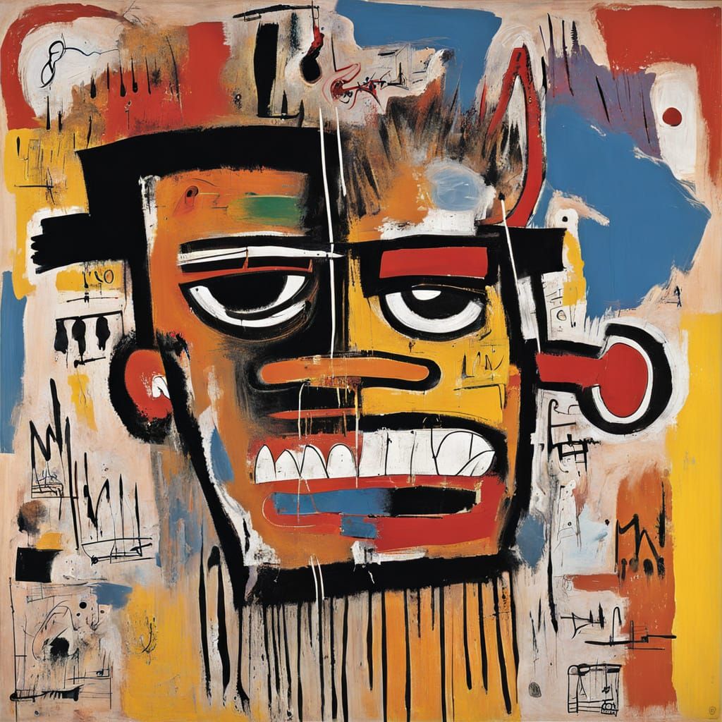 Raw Expressionist Masterpiece in Vibrant Colors