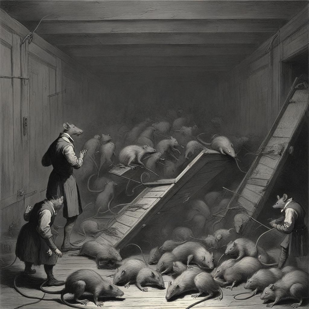 Gruesome Horror: Person Trapped in Giant Rat Trap