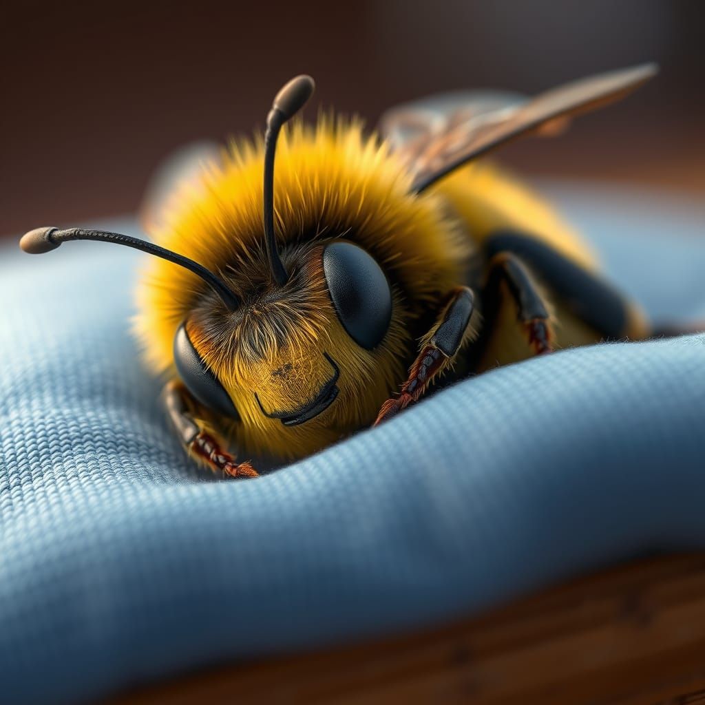 Bumblebee's Bedtime: A Pixar-Style Portrait