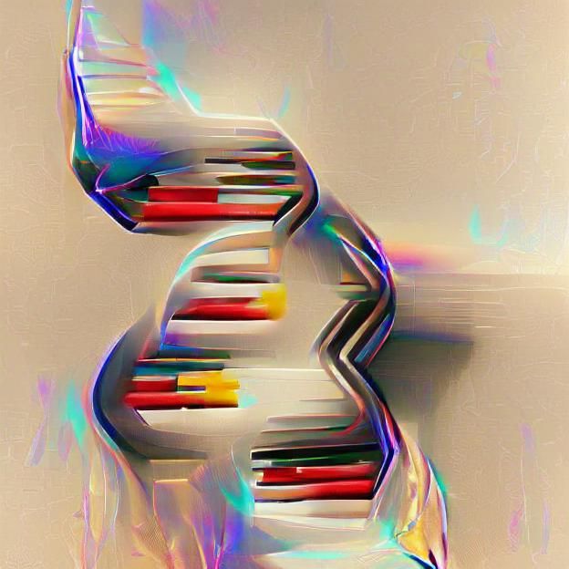 Colorful DNA Double Helix Abstract