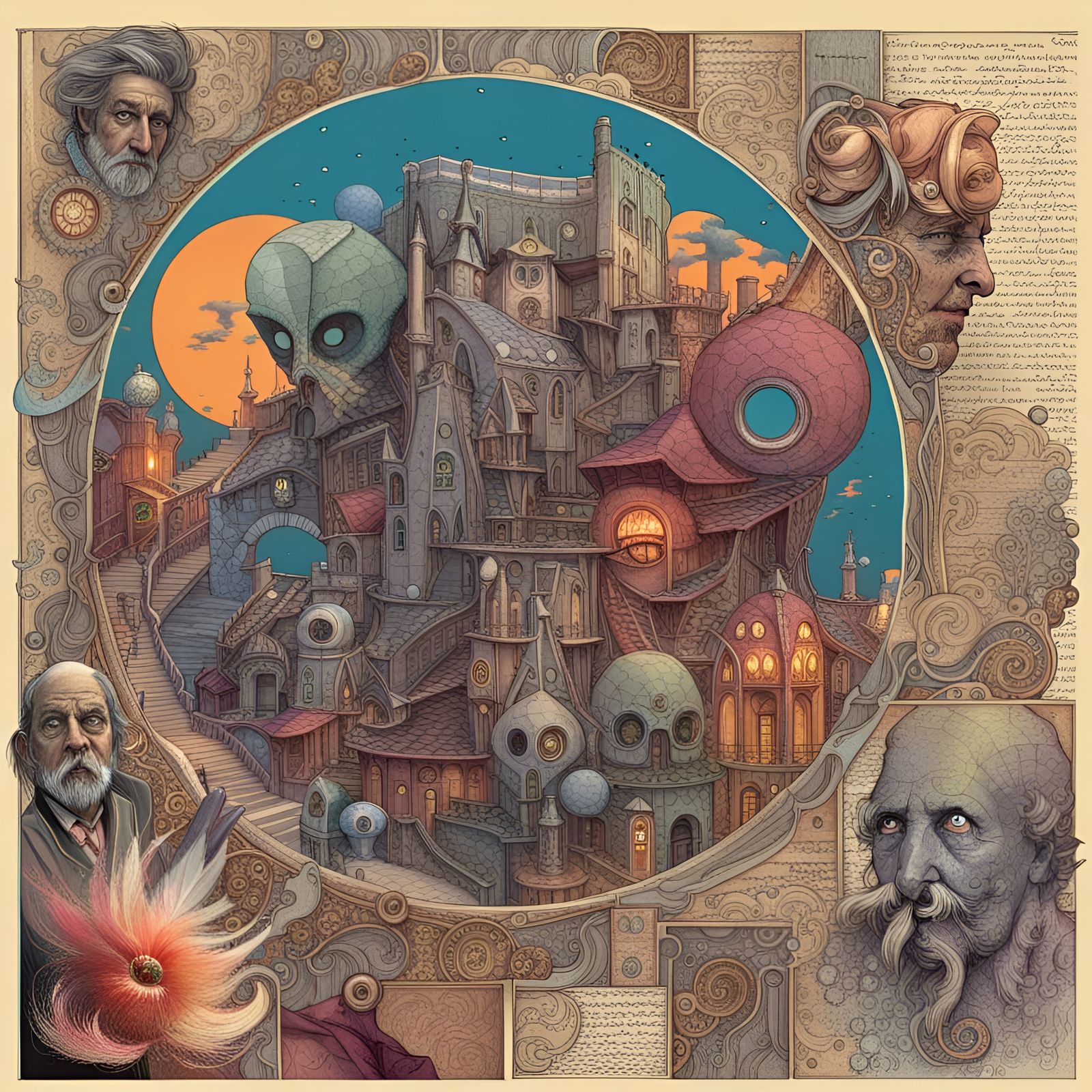 Dreamlike Phantasmagoria Generated by AI