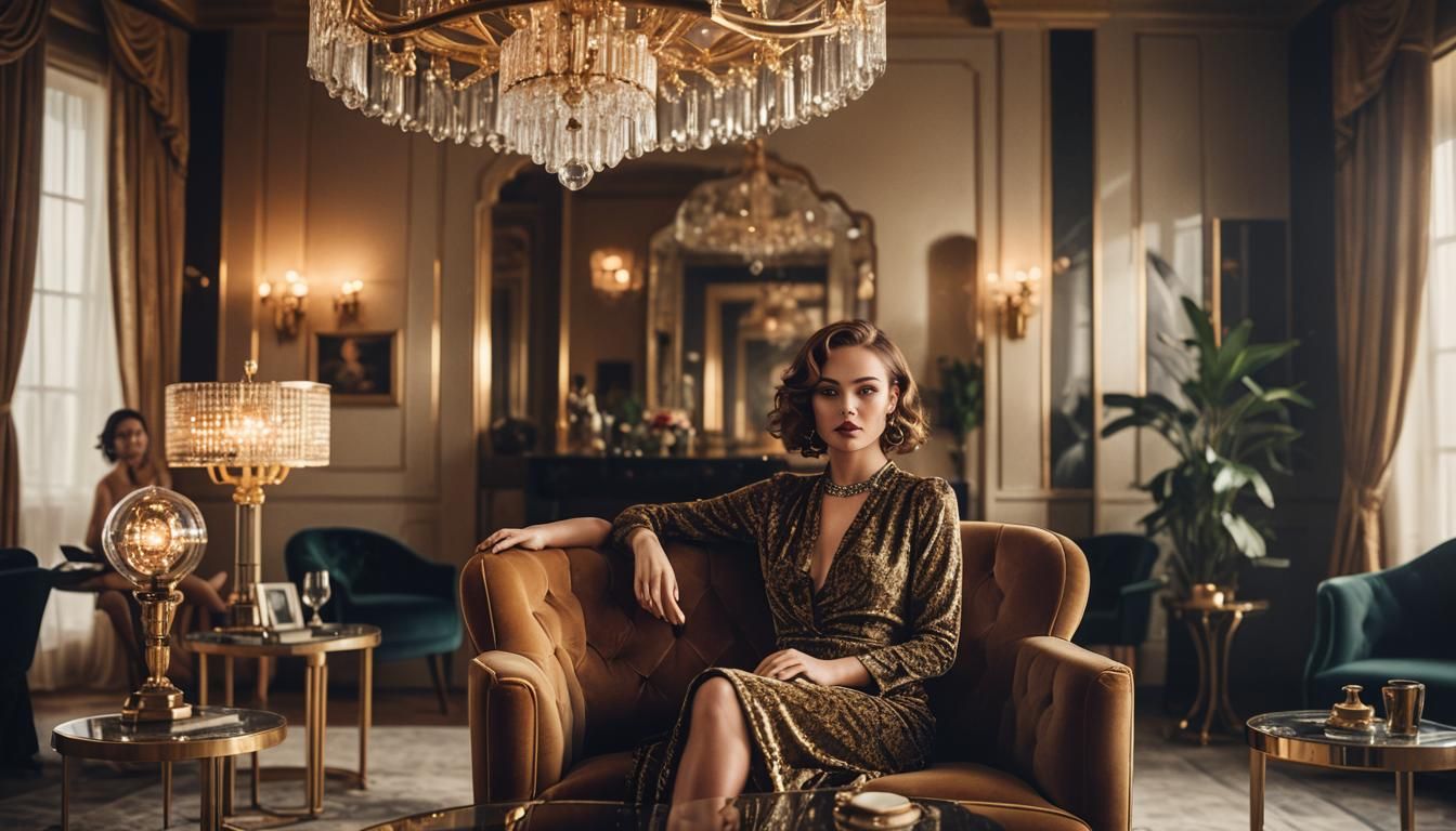 A captivating cinematic portrait photograph of a female mode...