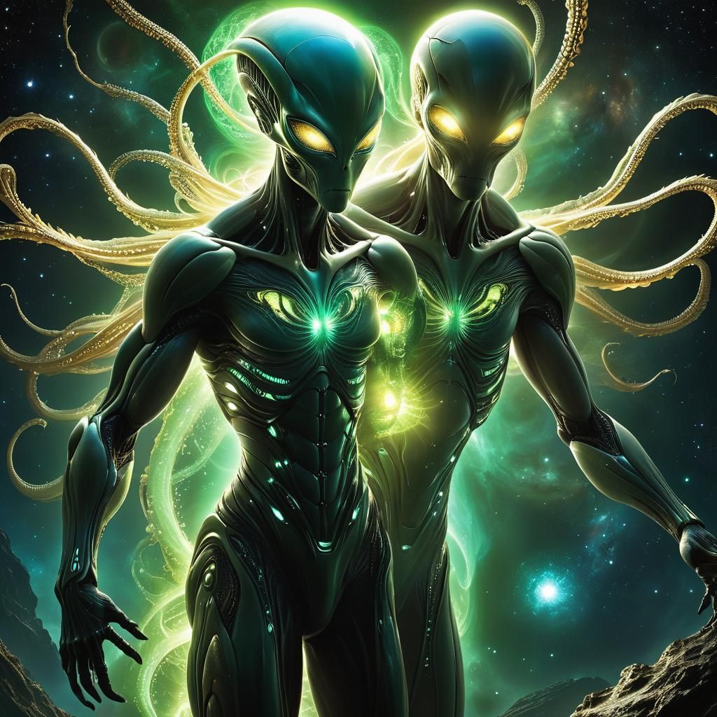 Luminous Alien Shimmers with Phosphorescent Brilliance