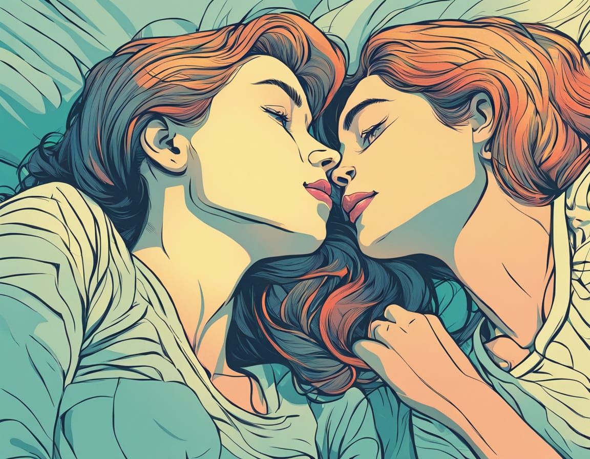 Graphic Novel Women in Soft Pastel Colors